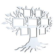 MAJA DESIGN Dřevěný strom pro 4 fotografie 10x15cm a 4 fotografie 10x10cm - 01 bílý