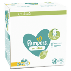 Pampers Sensitive Plastic Free 24 x 52ks