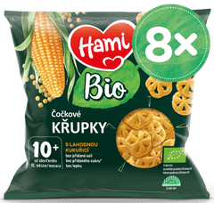 Hami BIO čočkové křupky s lahodnou kukuřicí 8x20 g