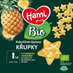 Hami BIO kukuřičné-quinoa křupky s výborným ananasem 8x20 g