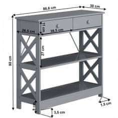 ATAN Konzolový stolek LOMIR - šedá