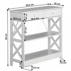 ATAN Konzolový stolek LOMIR - bílý