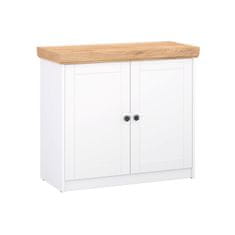 Target Home Komoda 2dveřová do obývacího pokoje MDF bílý zlatý dub