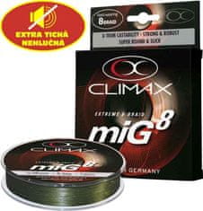 Climax šňůra 135m - miG 8 Braid Oliv,0,08/6,5kg