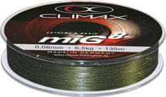 Climax šňůra 135m - miG 8 Braid Oliv,0,08/6,5kg