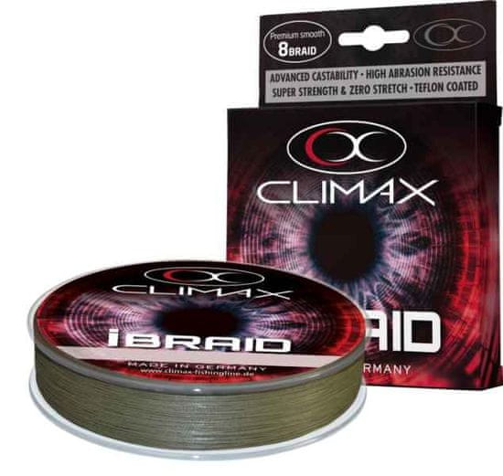 Climax Pletená šňůra iBraid zelená oliva 135m 0,16mm/14,2kg