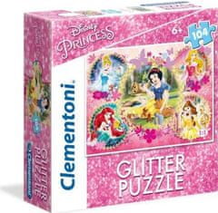 Clementoni  Třpytivé puzzle Disney princezny 104 dílků