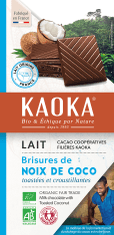 KAOKA Bio mléčná čokoláda s kokosem 100 g