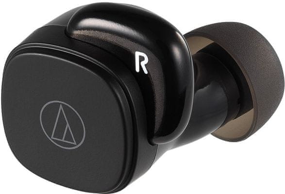  půvabná sluchátka do uší audio technica ath-sq1tw skvělý zvuk odolná vodě a potu lehounká nabíjecí box Bluetooth technologie dotykové ovládání ipx4 