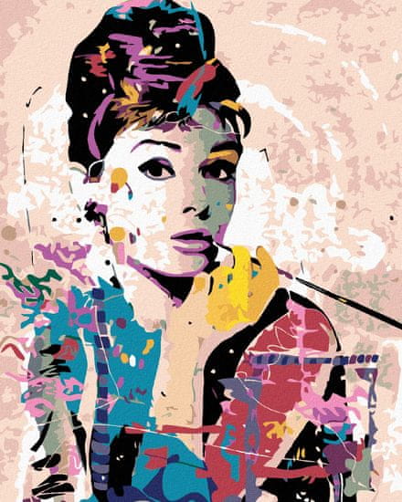 ZUTY Diamantové malování - AUDREY HEPBURN 40x50 cm bez rámu a bez vypnutí plátna