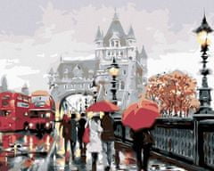 ZUTY Diamantové malování - PROCHÁZKA PO TOWER BRIDGE (RICHARD MACNEIL) 40x50 cm bez rámu a bez vypnutí plátna