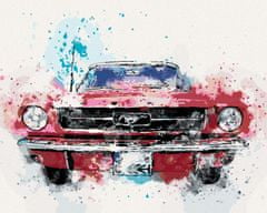 ZUTY Diamantové malování - AUTO MUSTANG 40x50 cm bez rámu a bez vypnutí plátna