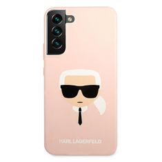 Karl Lagerfeld Karl Lagerfeld Silicone Ikonik Karl`s Head - Samsung Galaxy S22+ Pouzdro (Růžové