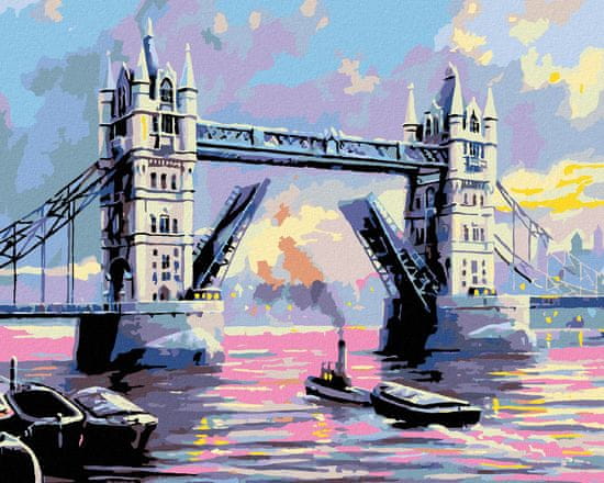 ZUTY Diamantové malování - TOWER BRIDGE LONDÝN 40x50 cm vypnuté plátno na rám