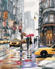 ZUTY Diamantové malování - ŽLUTÉ TAXÍKY V NEW YORKU (RICHARD MACNEIL) 40x50 cm bez rámu a bez vypnutí plátna