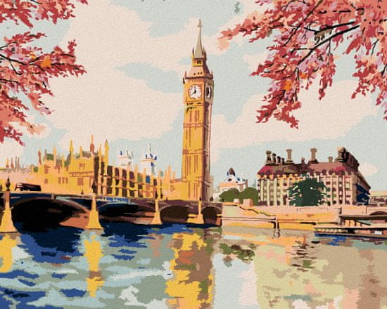 ZUTY Diamantové malování - BIG BEN NA PODZIM 40x50 cm vypnuté plátno na rám