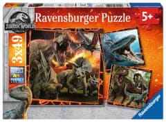 Ravensburger Puzzle Jurský svět: Instinkt lovce 3x49 dílků