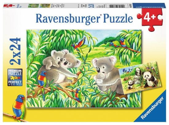 Ravensburger Puzzle Koaly a pandy 2x24 dílků