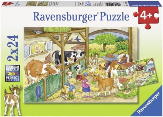 Ravensburger Puzzle Den na farmě 2x24 dílků