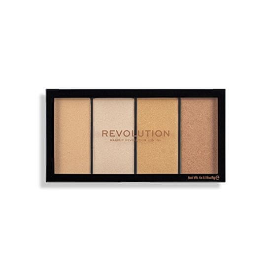 Makeup Revolution Paletka rozjasňovačů Revolution Re-Loaded (Highlighter Palette) odstín Lustre Lights Warm 4 x 5 g