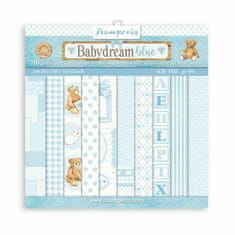 Kraftika Sada oboustranných papírů 20x20cm baby dream blue