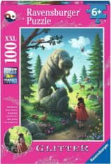 Ravensburger Třpytivé puzzle Karkulka a vlk XXL 100 dílků