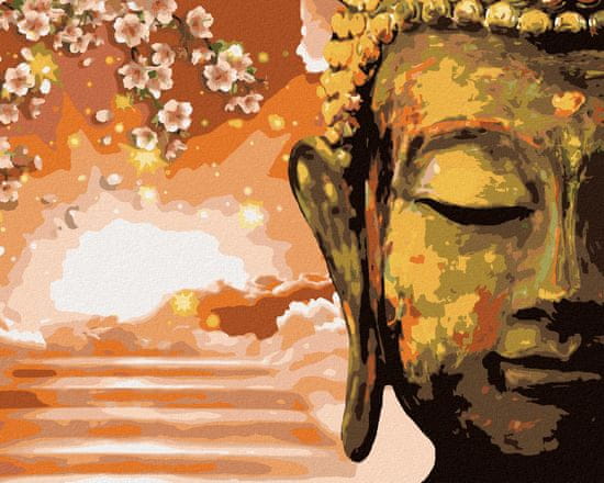 ZUTY Diamantové malování - BUDDHA A STROM 40x50 cm vypnuté plátno na rám