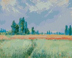 ZUTY Diamantové malování - PŠENIČNÉ POLE (CLAUDE MONET) 40x50 cm bez rámu a bez vypnutí plátna