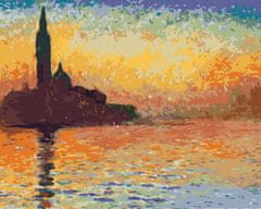 ZUTY Diamantové malování - SAN GIORGIO MAGGIORE ZA SOUMRAKU (CLAUDE MONET) 40x50 cm bez rámu a bez vypnutí plátna