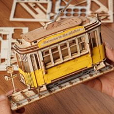 Robotime Rolife 3D dřevěné puzzle Tramvaj 145 dílků