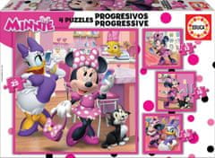 Educa Puzzle Minnie a Daisy 4v1 (12,16,20,25 dílků)