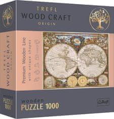 Trefl Wood Craft Origin puzzle Antická mapa světa 1000 dílků