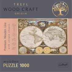 Trefl Wood Craft Origin puzzle Antická mapa světa 1000 dílků