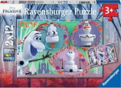 Ravensburger Puzzle Ledové království 2: Milující Olaf 2x12 dílků