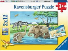 Ravensburger Puzzle Mláďata zvířat 2x12 dílků