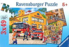 Ravensburger Puzzle Hasiči 3x49 dílků