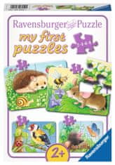 Ravensburger Moje první puzzle Zvířátka v zahradě 4v1 (2,4,6,8 dílků)