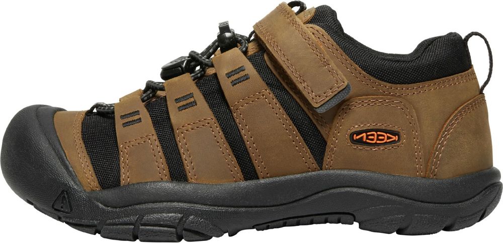 KEEN dětská kožená outdoorová obuv Newport bison/black 1025505/1025501 hnědá 38 - zánovní