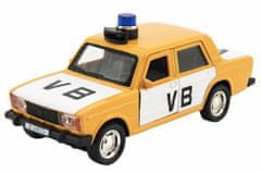 Teddies Policejní auto VB kov/plast 11,5cm na zpětné natažení na baterie se zvukem