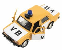 Teddies Policejní auto VB kov/plast 11,5cm na zpětné natažení na baterie se zvukem