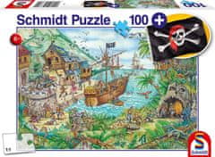 Schmidt Puzzle V pirátské zátoce 100 dílků + dárek (pirátská vlajka)