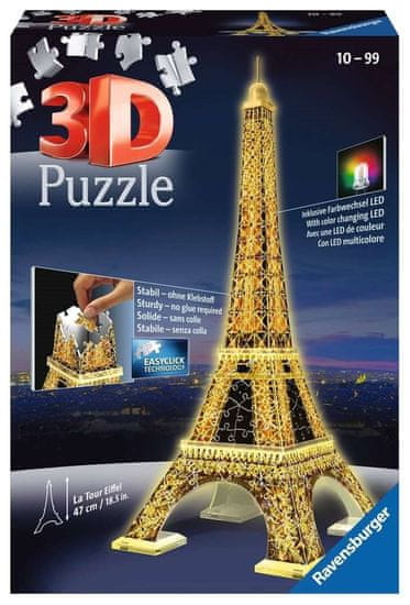 Ravensburger Svítící 3D puzzle Noční edice Eiffelova věž 216 dílků