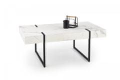 ATAN Konferenční stolek BLANCA - bílý mramor/černá