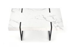 ATAN Konferenční stolek BLANCA - bílý mramor/černá