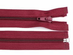Kraftika 1 ks tmavě červený nylonový zipper (koule) 5 mm open-end 70