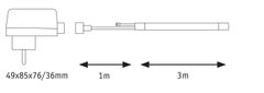 Paulmann PAULMANN SimpLED LED Strip Venkovní základní sada 3m IP44 19,5W 72LEDs/m RGB 78889