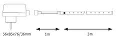 Paulmann PAULMANN SimpLED LED Strip Venkovní základní sada 3m IP44 8,5W 24LEDs/m RGB 78891