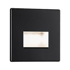 Paulmann PAULMANN LED vestavné svítidlo do zdi Edge Quadro hranaté 80x5mm 1,2W 230V 2700K černá mat 93094