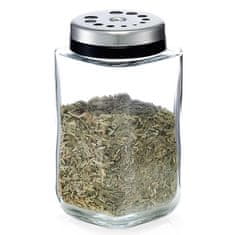 Zeller Skleněný dávkovač, kontejner na koření, skleněná miska na sůl a pepř.