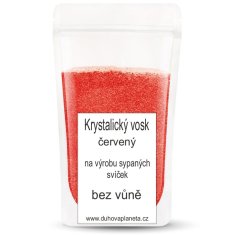 Duhová planeta Krystalický vosk bez vůně červený Hmotnost: 250 g voskový knot